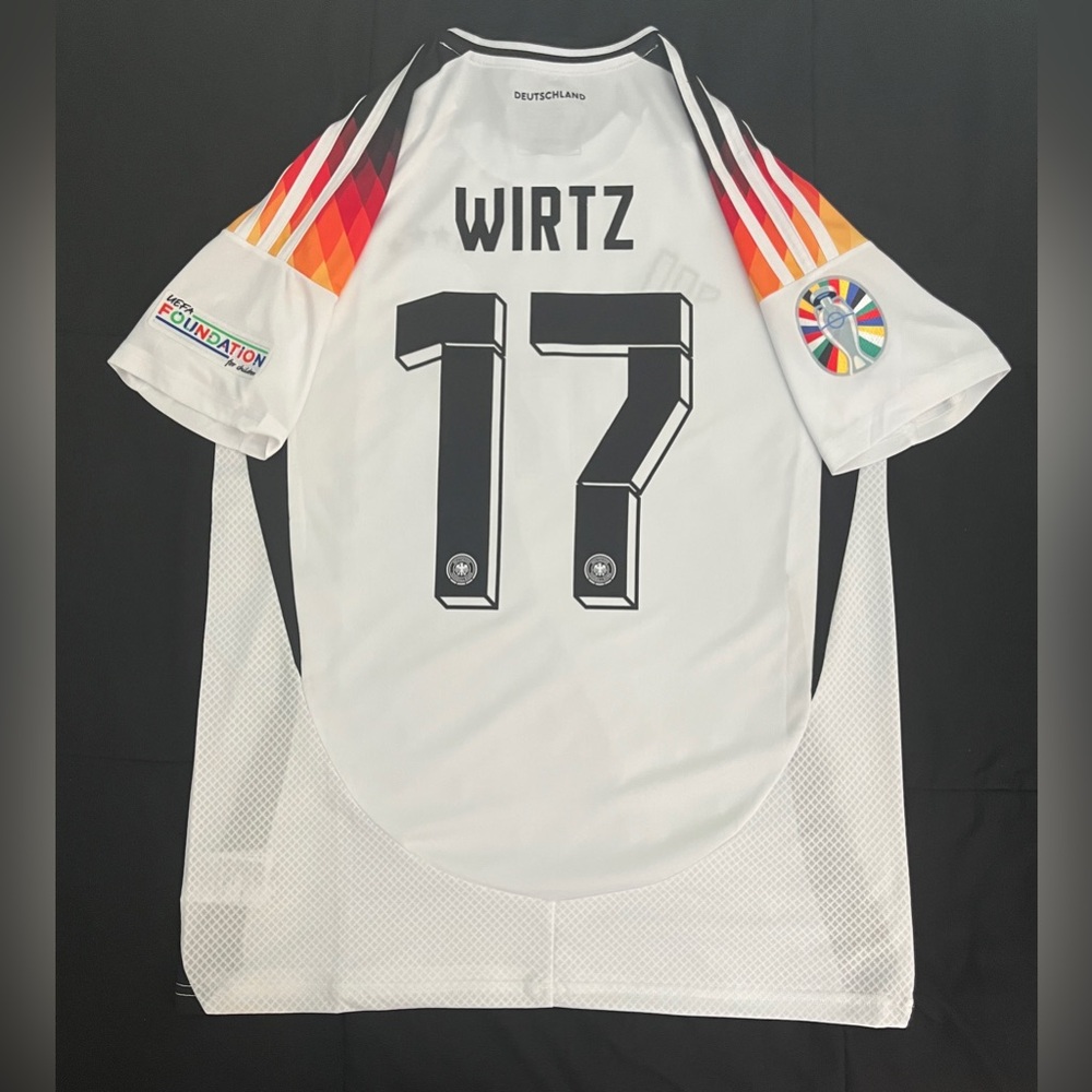 Wirtz #17 Germany Jersey Euro Home 2024 Soccer Football White